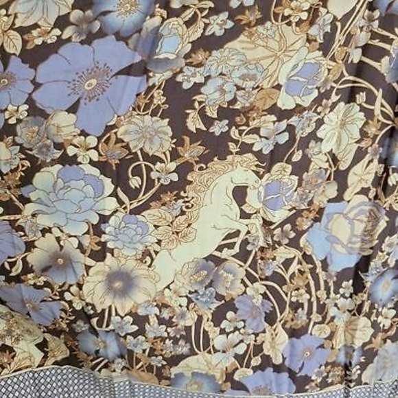 R.Vivmos Long Balloon Sleeve Boho Printed Midi Dress Size Medium peasant style - Picture 11 of 11